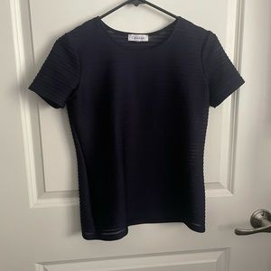 Calvin Klein navy blue ribbed top